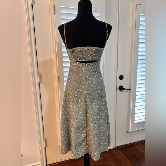 Altar'd State Green Floral Midi Dress - Picture 2 of 3